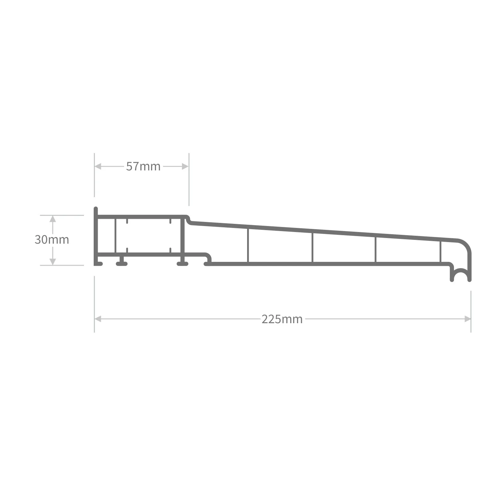 225mm Window Sill (with End Caps) - Image 2