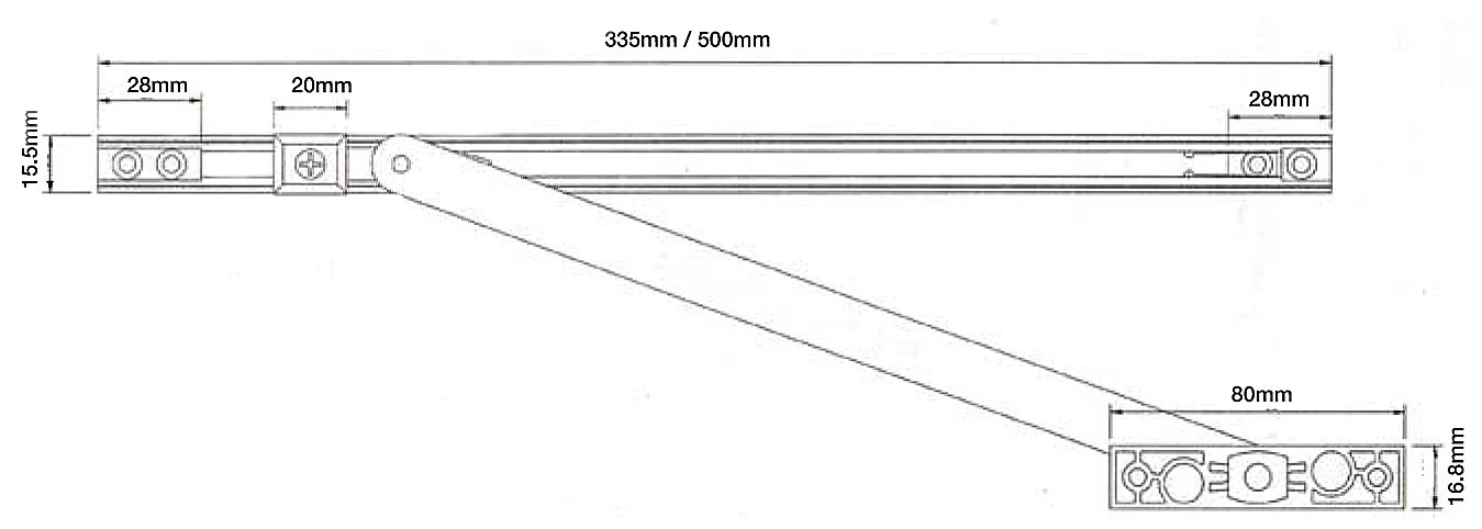 335mm Passivated Steel Door Restrictor - Image 2