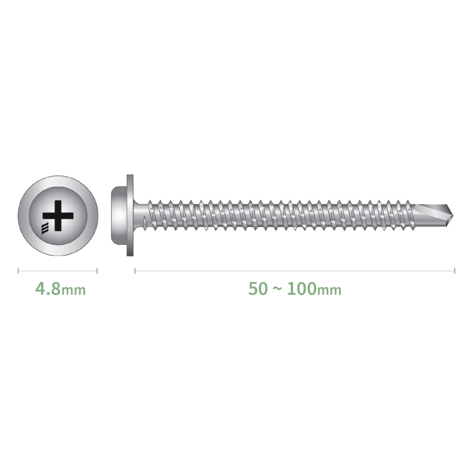 4.8mm StarPVCU WSR Baypole Screws (200 Pack) - Image 4