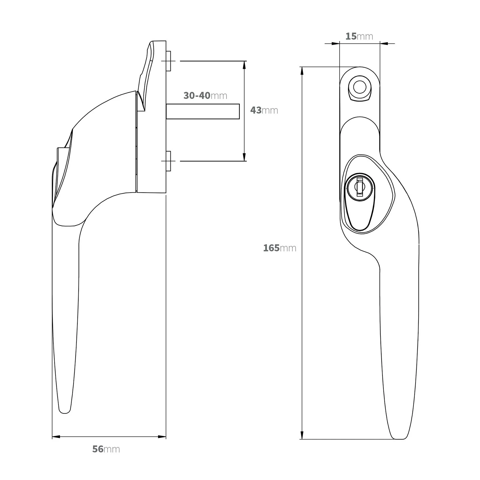 Armis Cranked Espag Window Handle - Image 18