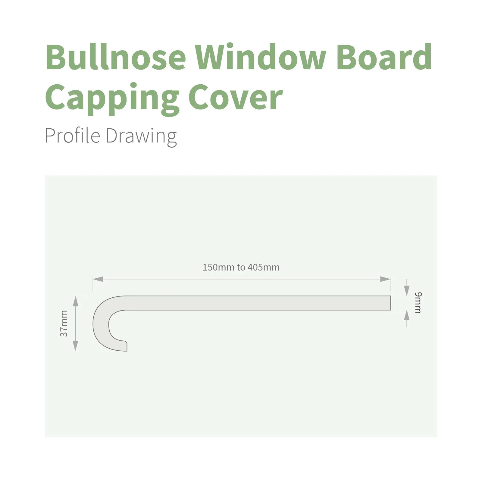 Bullnose Window Board Capping Cover (1.25m) - Image 5