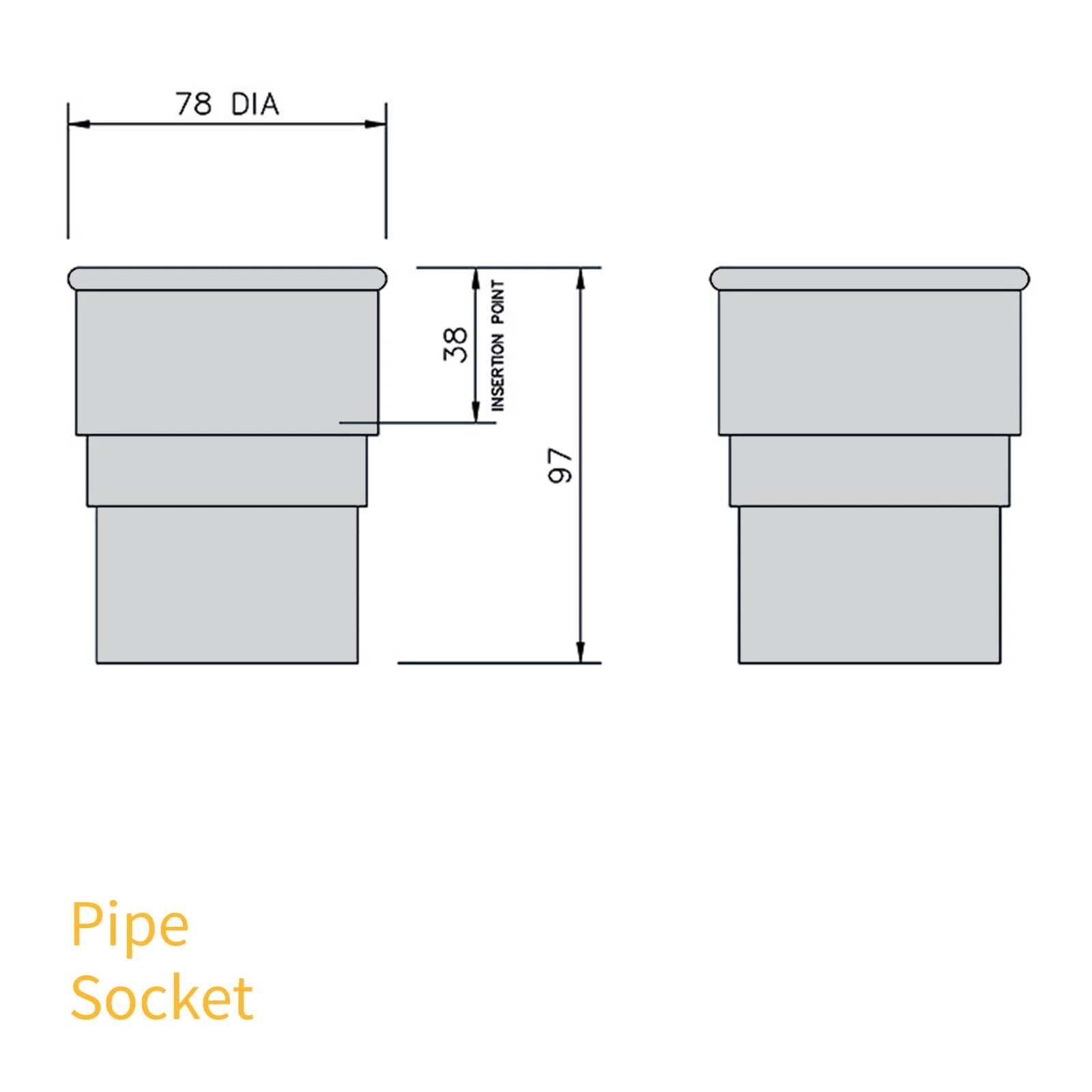 FloPlast 68mm Round Downpipe - Image 60