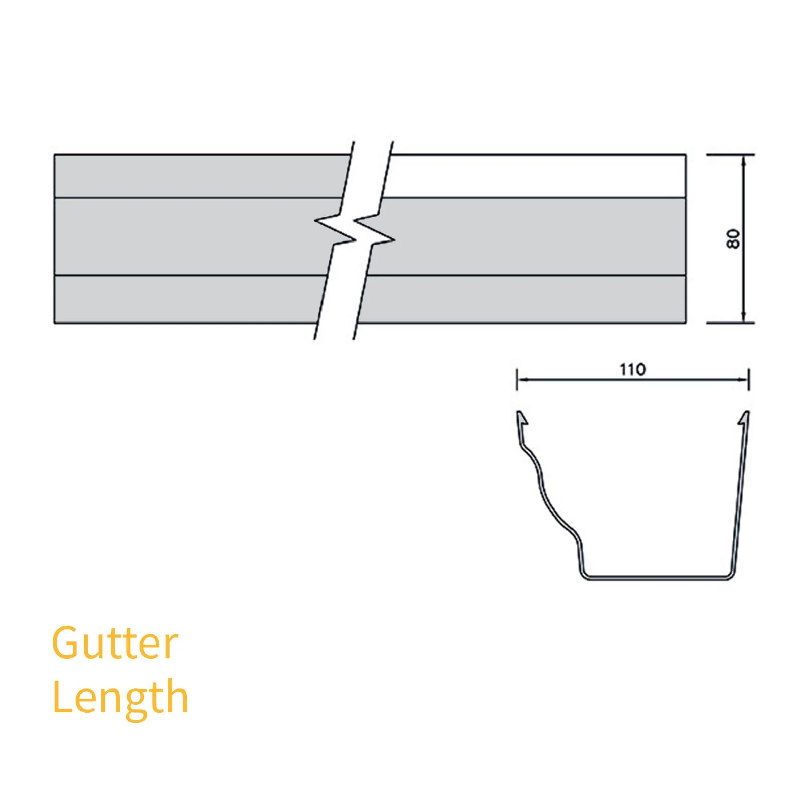FloPlast Niagara Ogee 110mm Gutter Length (4m) - Image 6