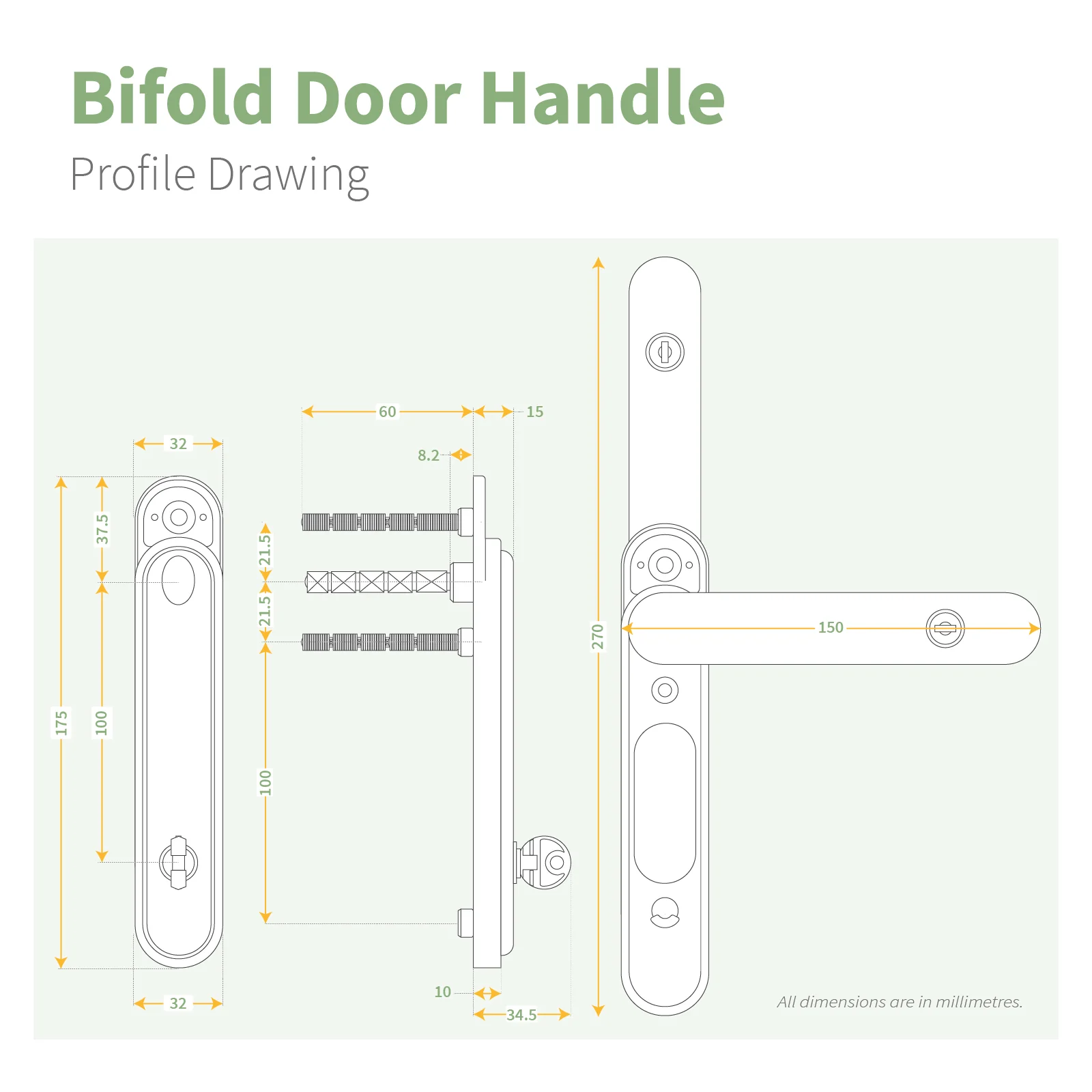 greenteQ Centrefold Bifold Door Handle - Image 5