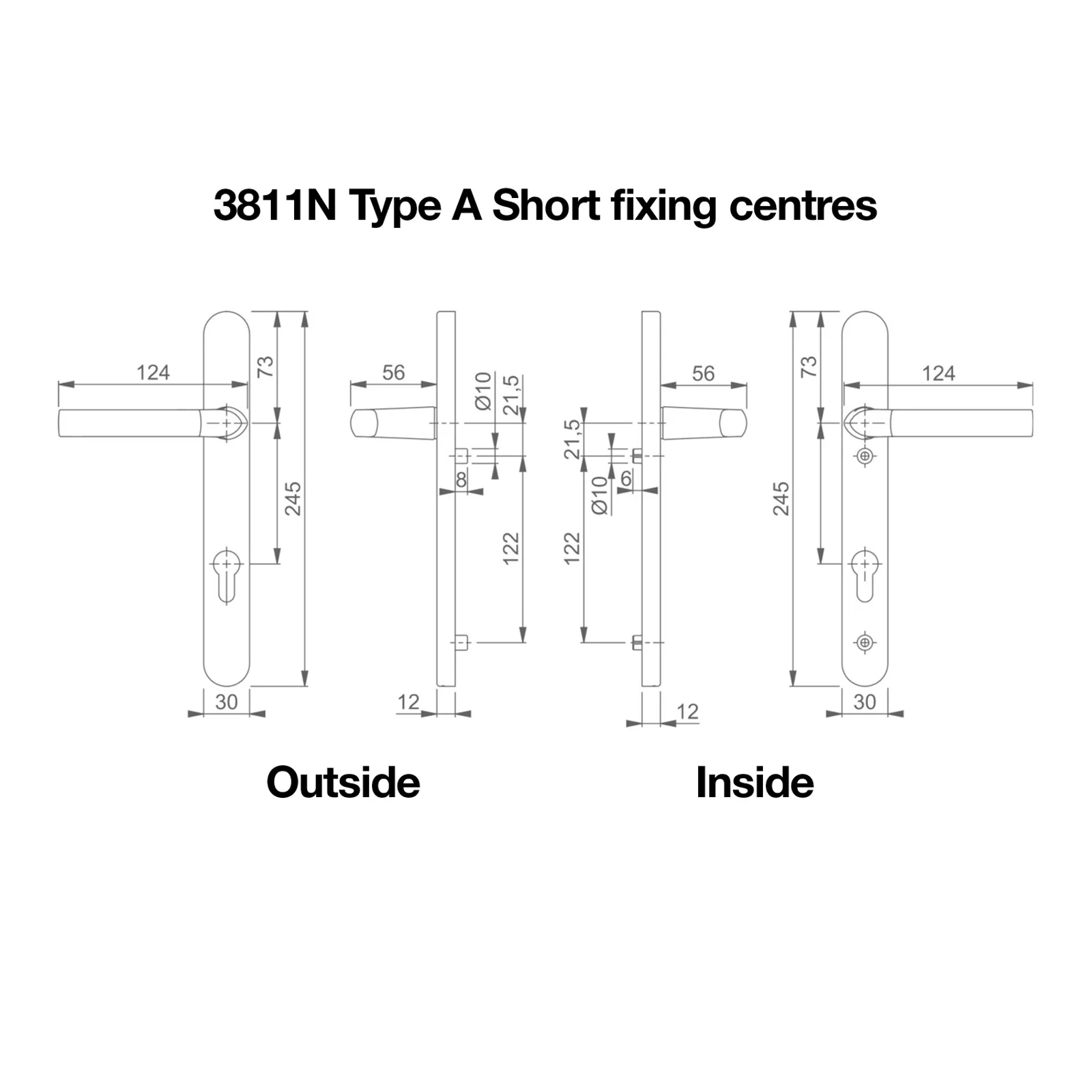 Hoppe Birmingham Lever Handle Set (Short) - Image 4
