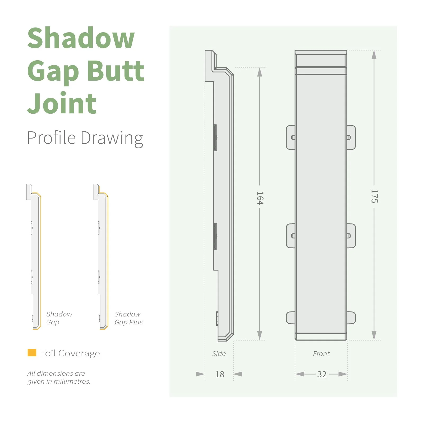 NatureClad Cladding Shadow Gap Butt Joint - Image 2