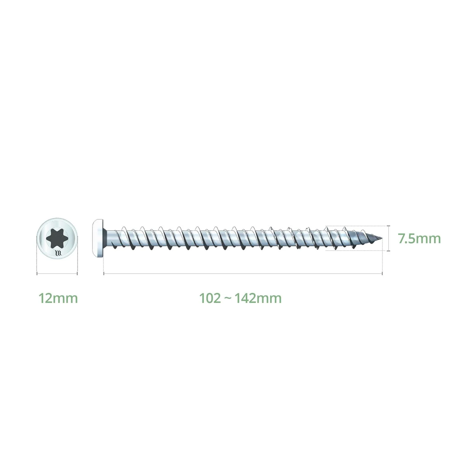 7.5mm StarFix PFT Pan Head Masonry Screws (100 Pack) - Image 2