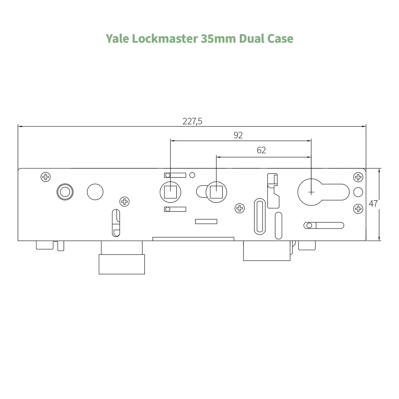 Yale Lockmaster 35mm Gearbox - Dual, Deadbolt - Image 5